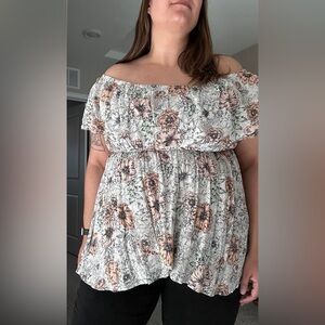 TORRID - Off-the-shoulder floral blouse
